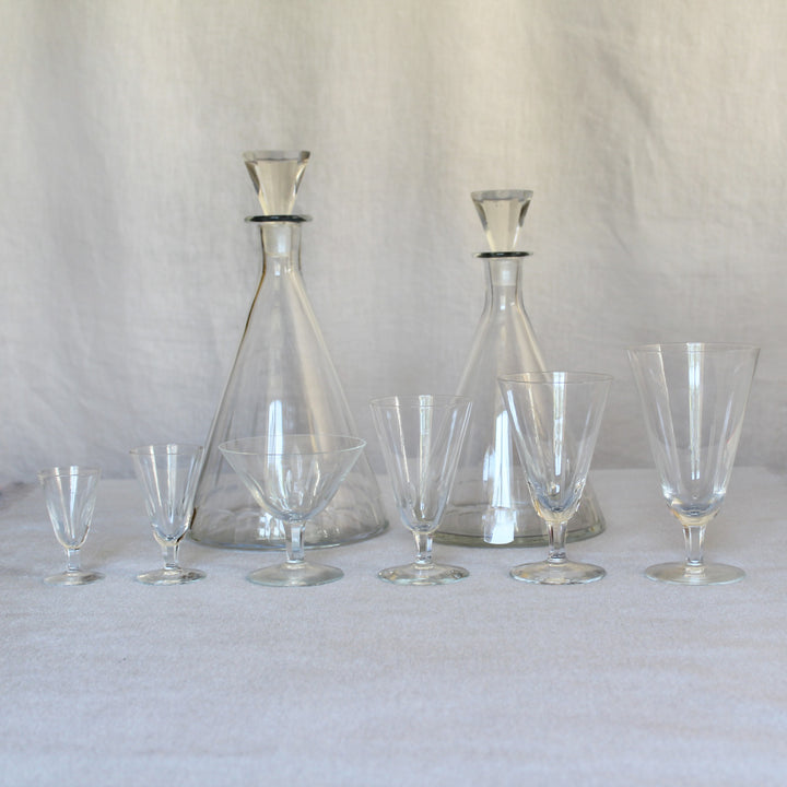 Rare French Cut Glass 36 Piece Set