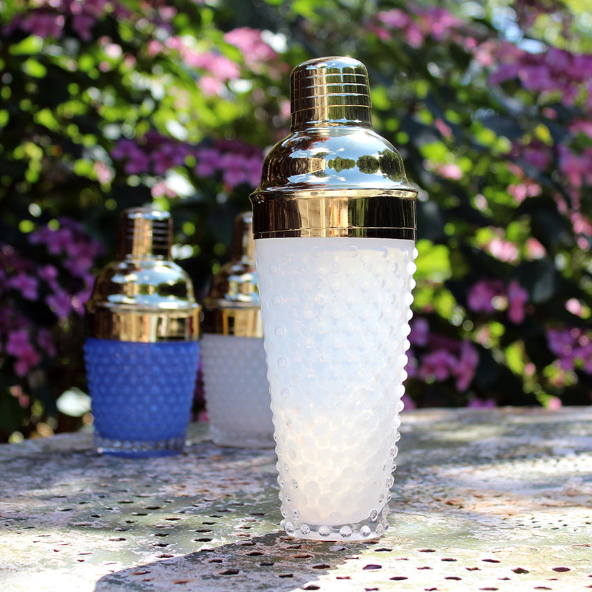 tall white cocktail shaker