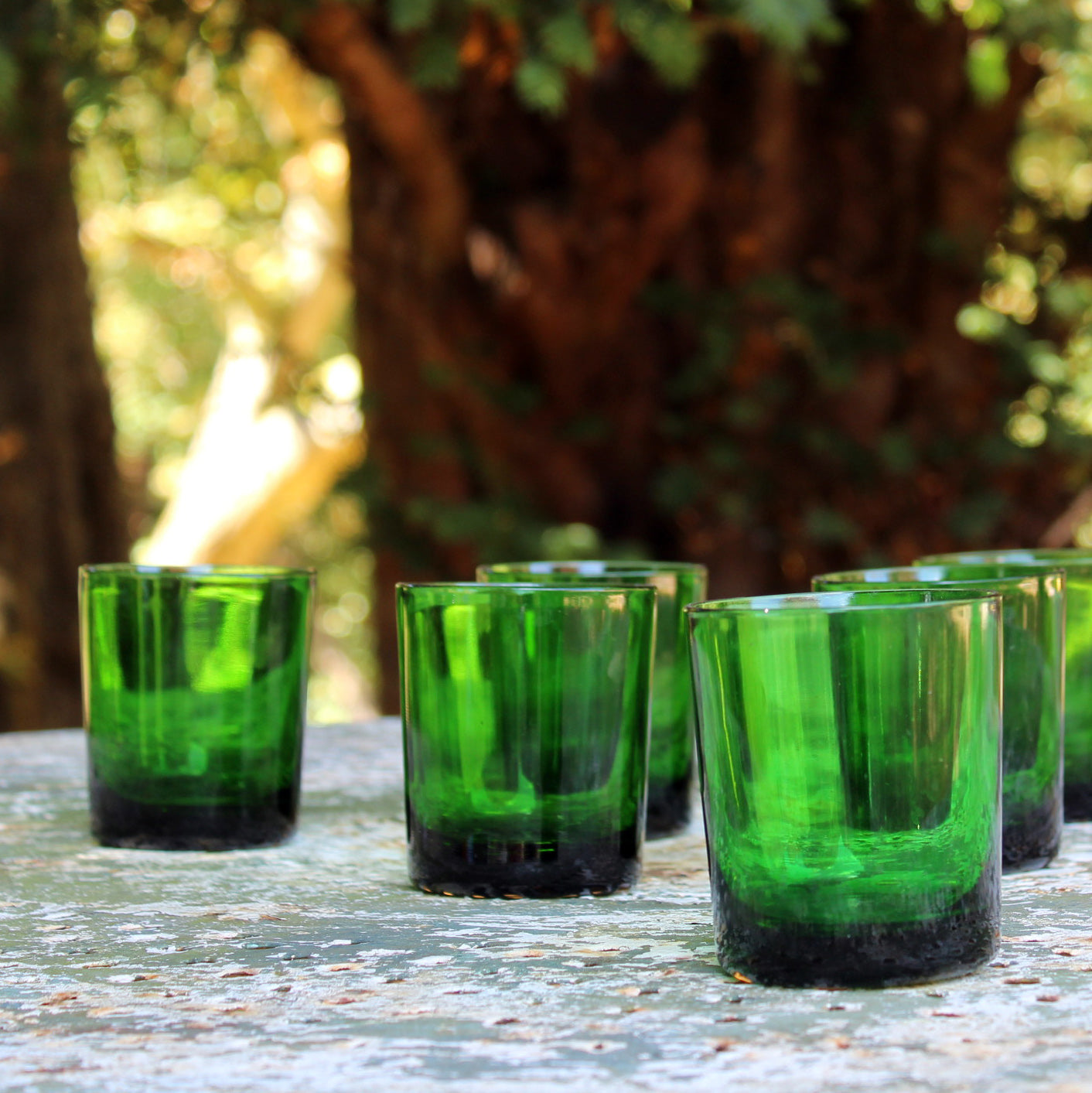 Emerald Glass Tumblers