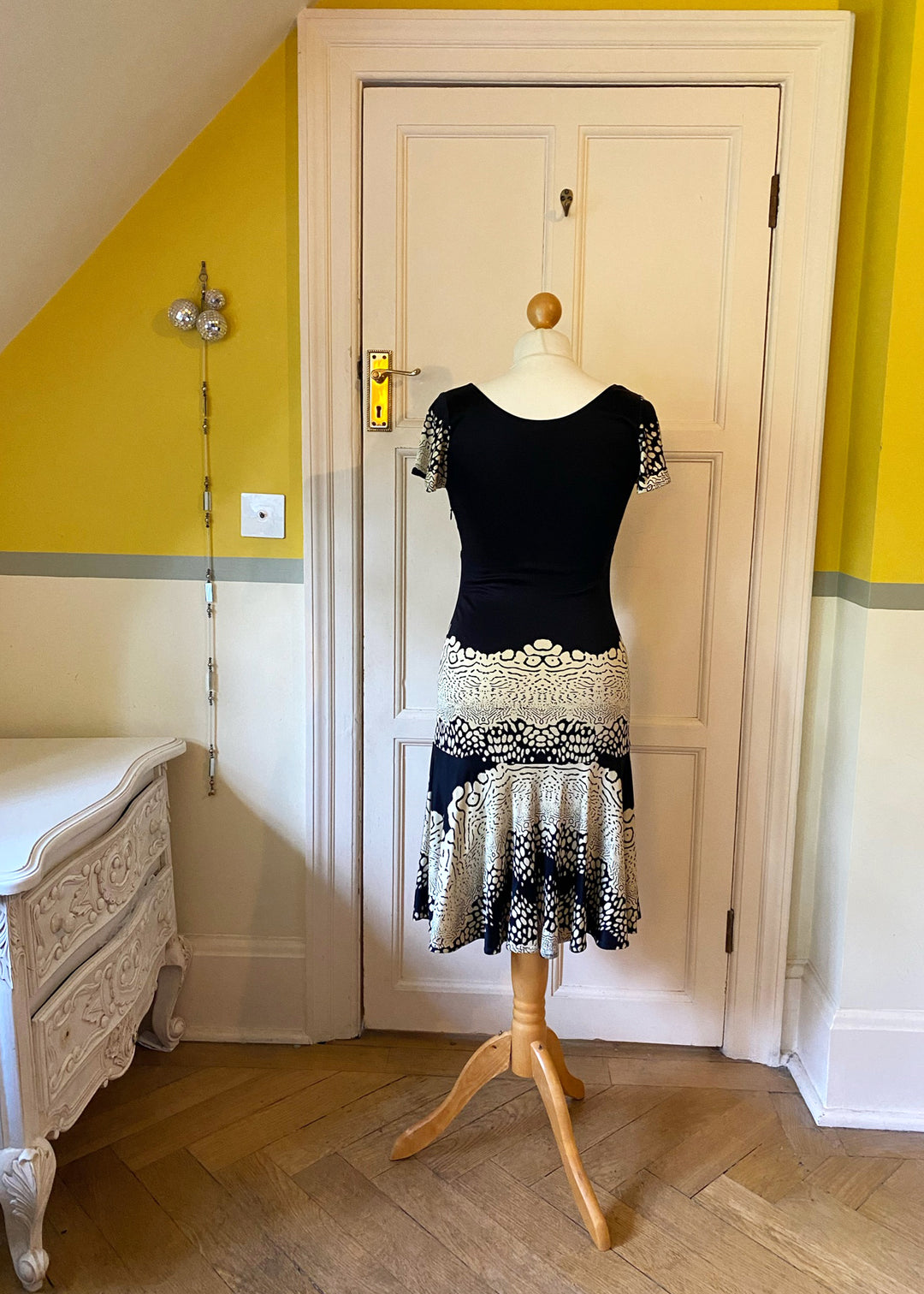 Issa London Black Pattern Dress