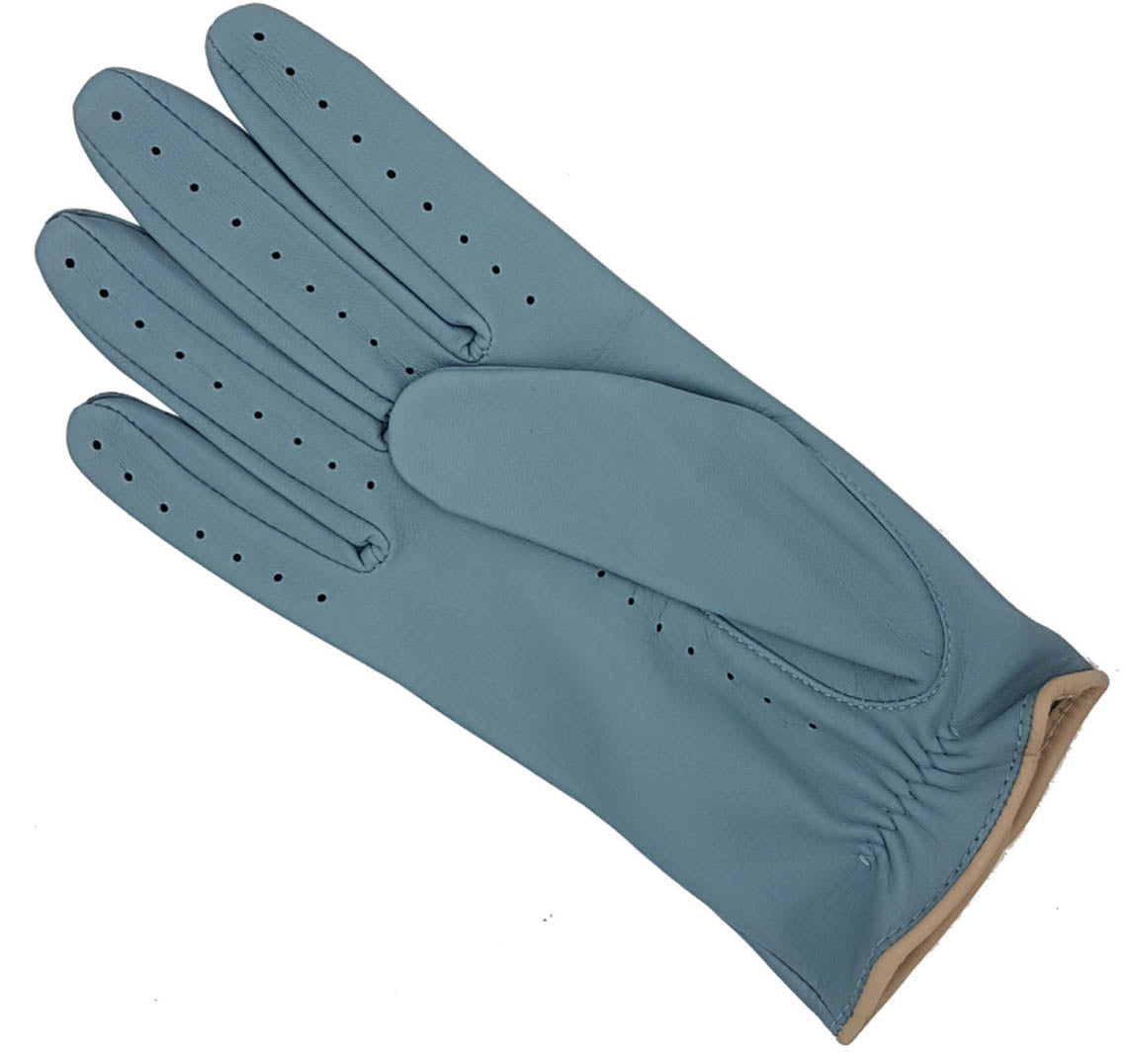 Jules Duck Egg Leather Driving Gloves