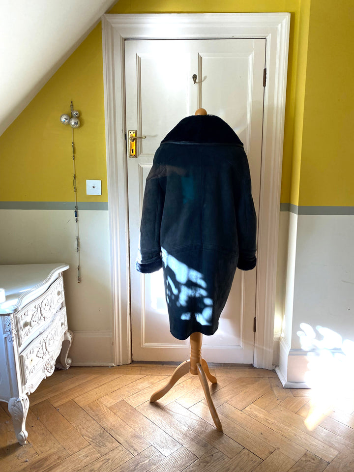 Jean Pécarel Black Shearling Coat
