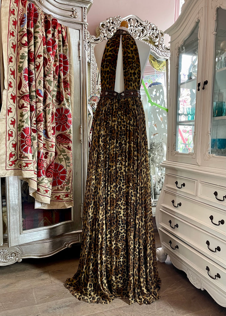Jenny Packham Leopard Print Evening Gown