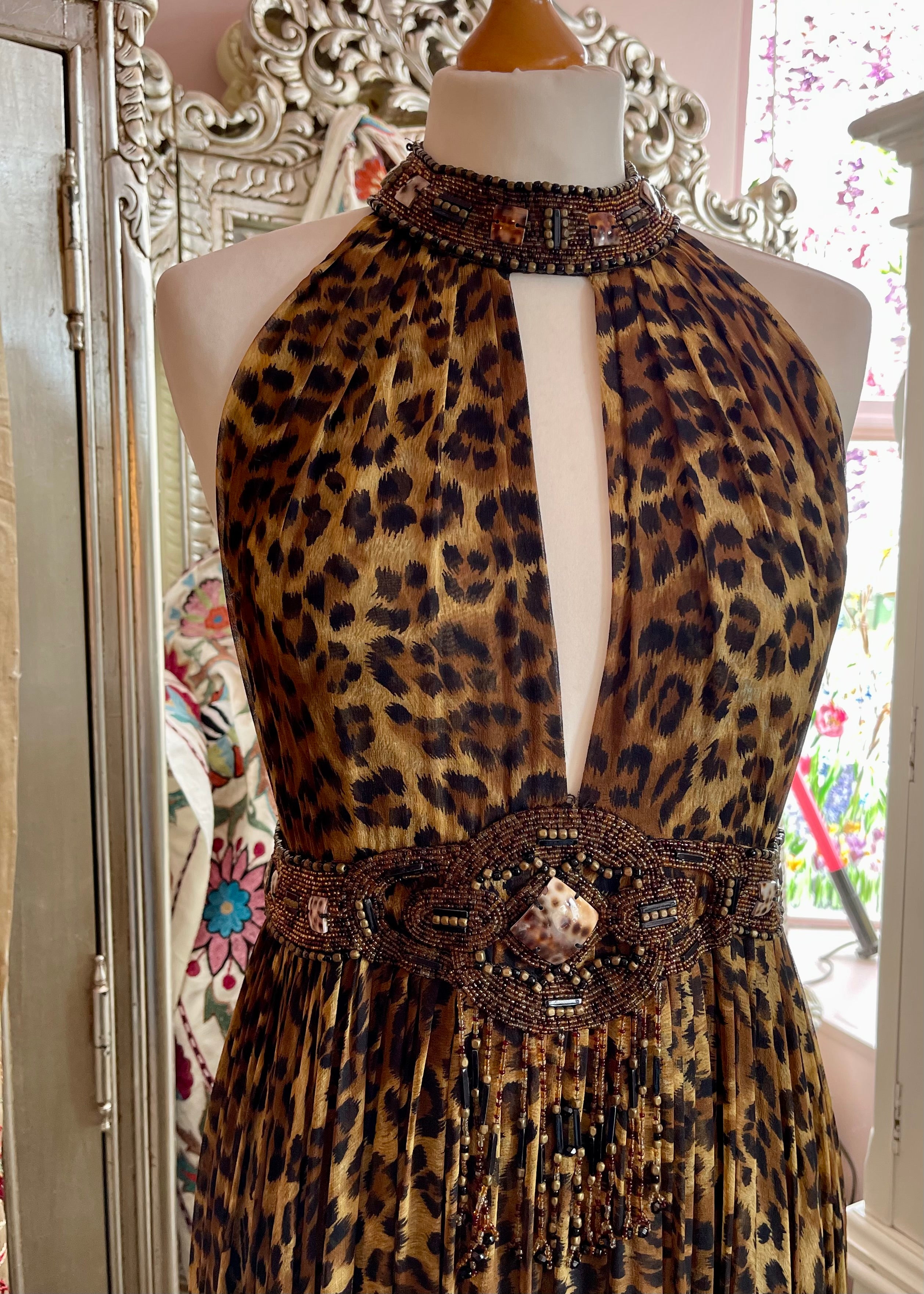 Jenny Packham Leopard Print Evening Gown