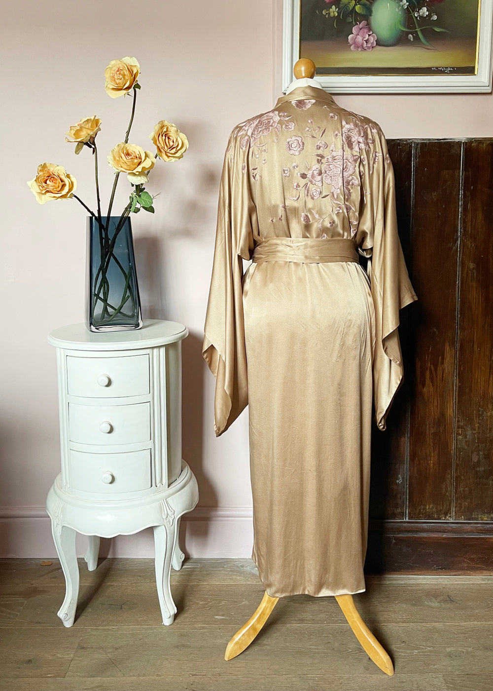 Jenny Packham Taupe Silk Kimono