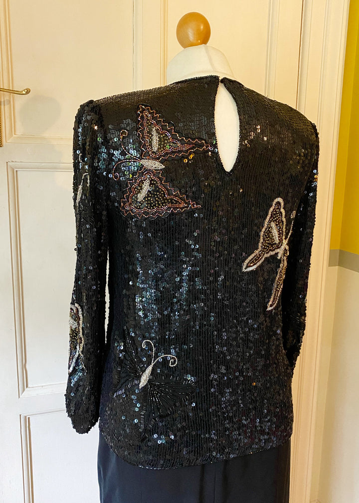 Judith Ann Creations Silk Sequin Top
