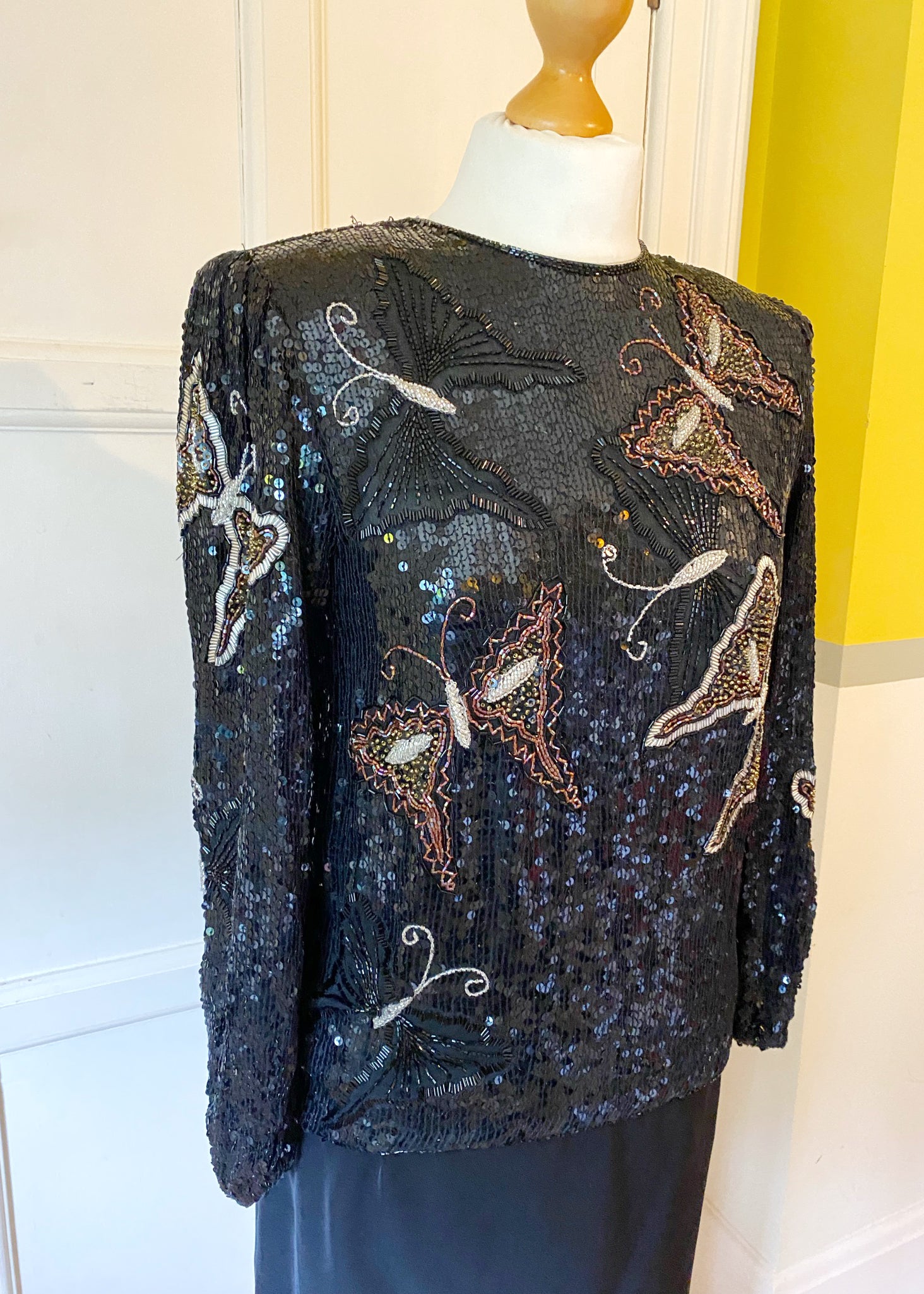 Judith Ann Creations Silk Sequin Top