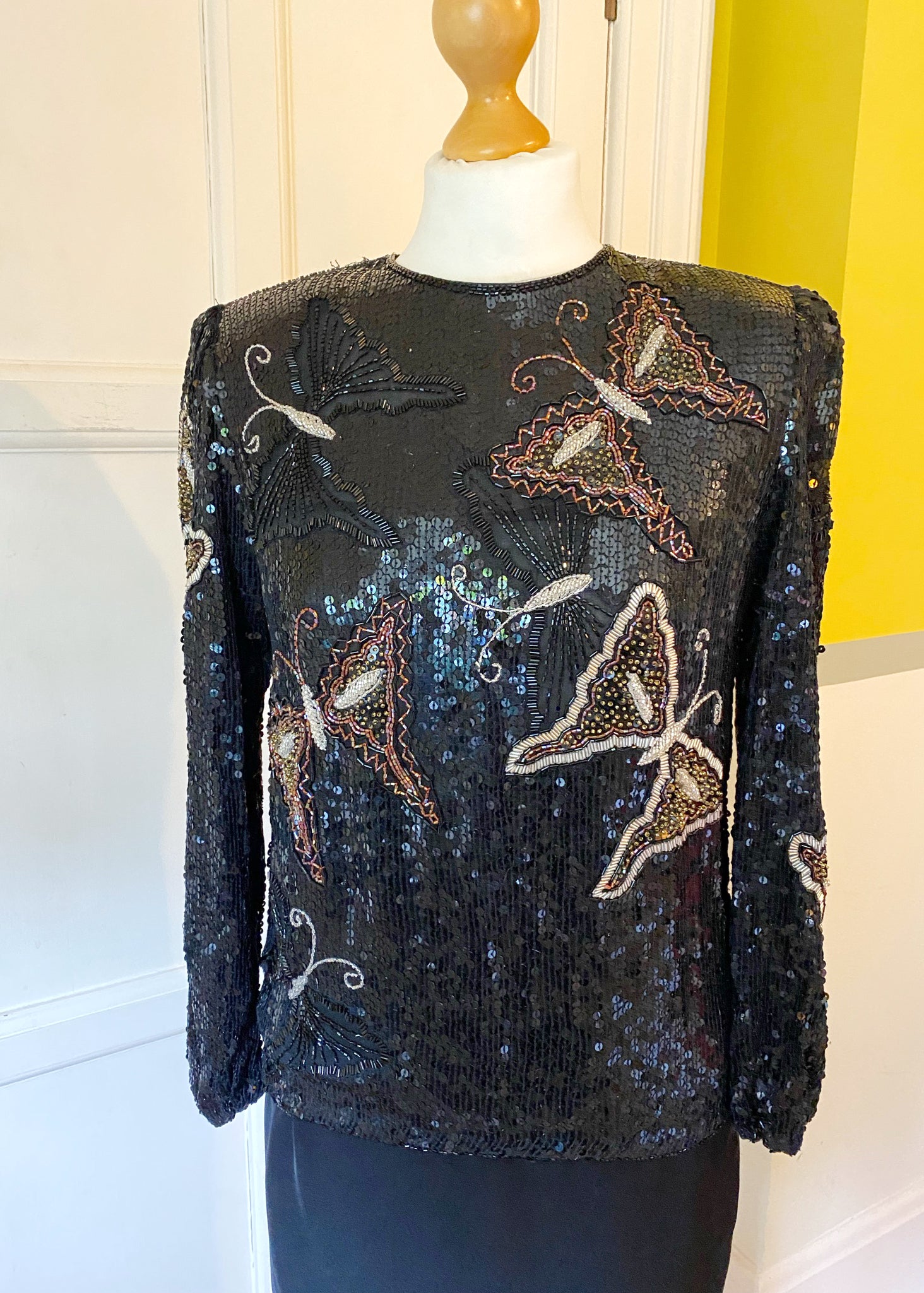 Judith Ann Creations Silk Sequin Top