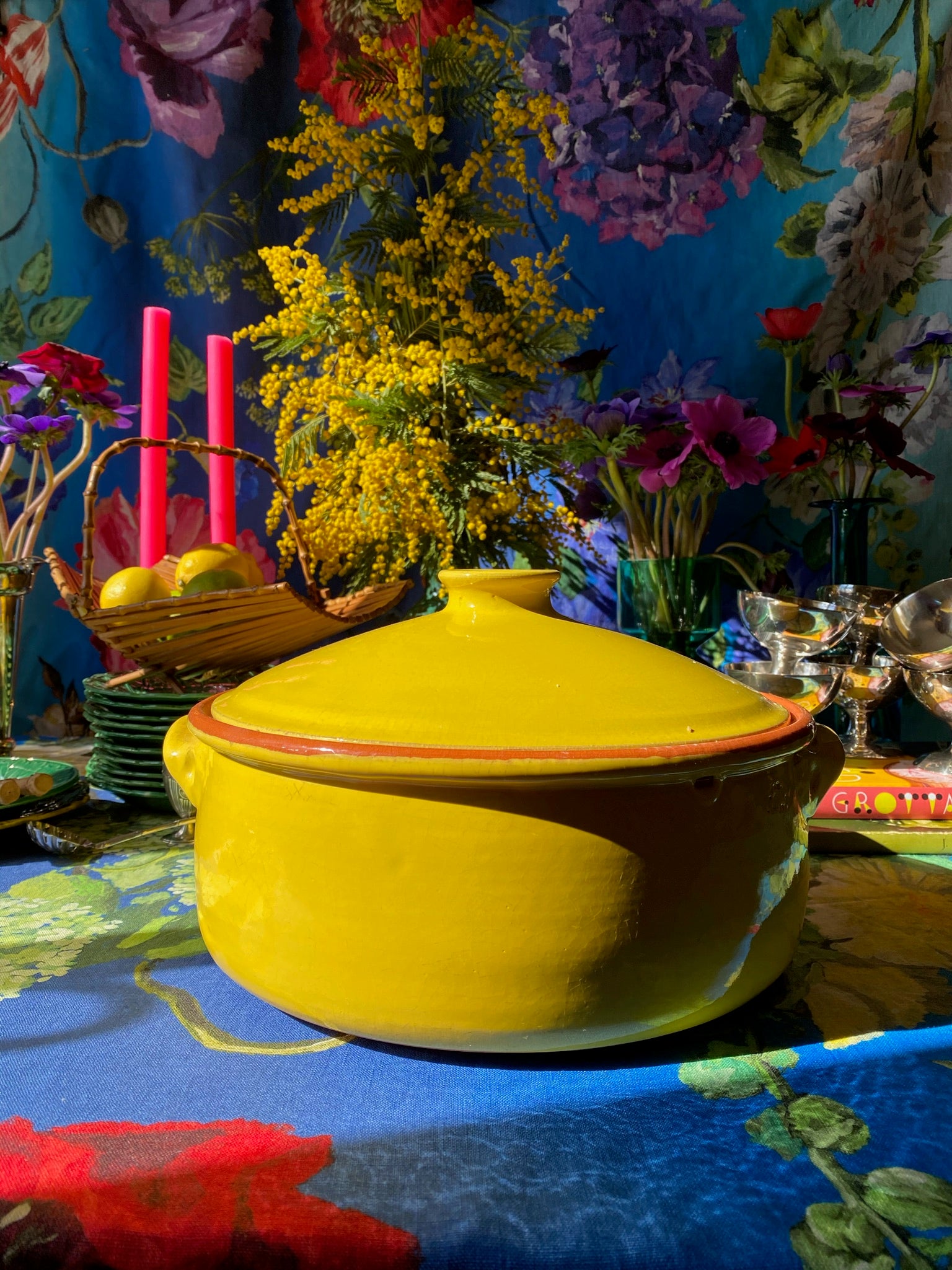 Greek Yellow Terracotta Cooking Pot