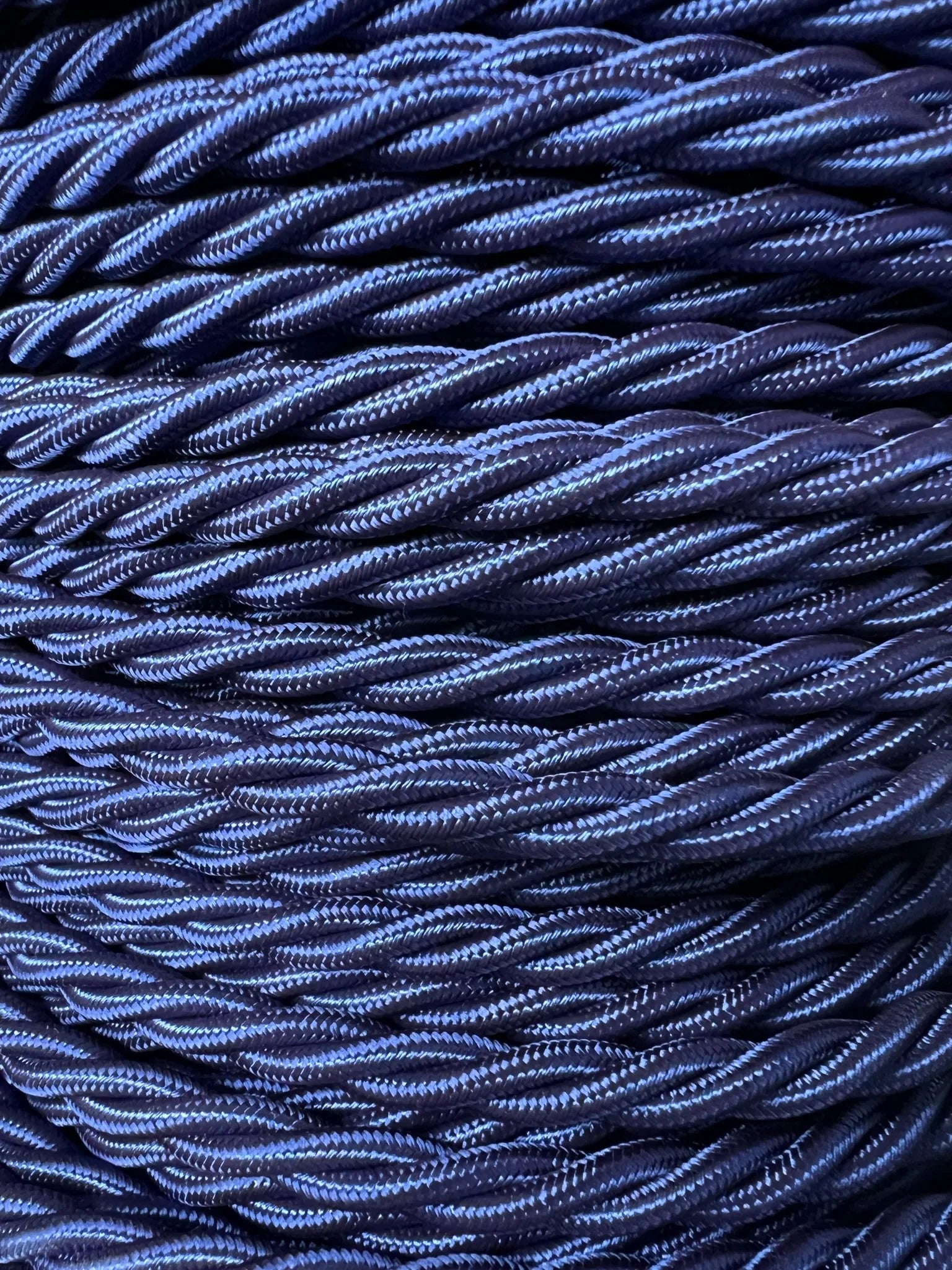 Indigo + White - Lola's Leads Fabric Extension Cable