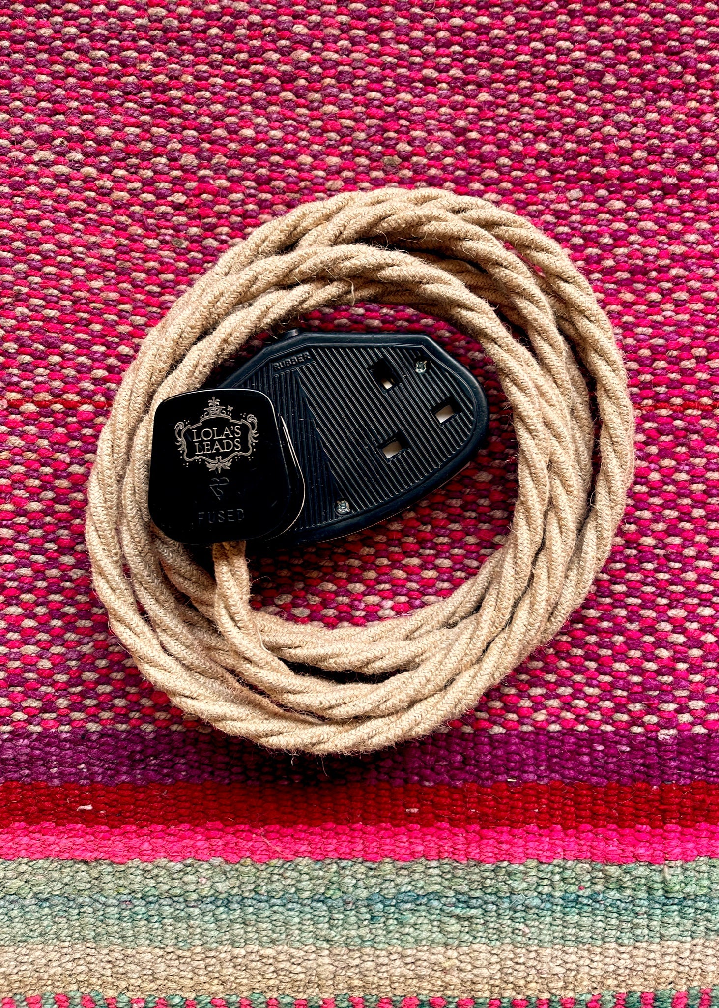 Jute - Lola's Leads Fabric Extension Cable