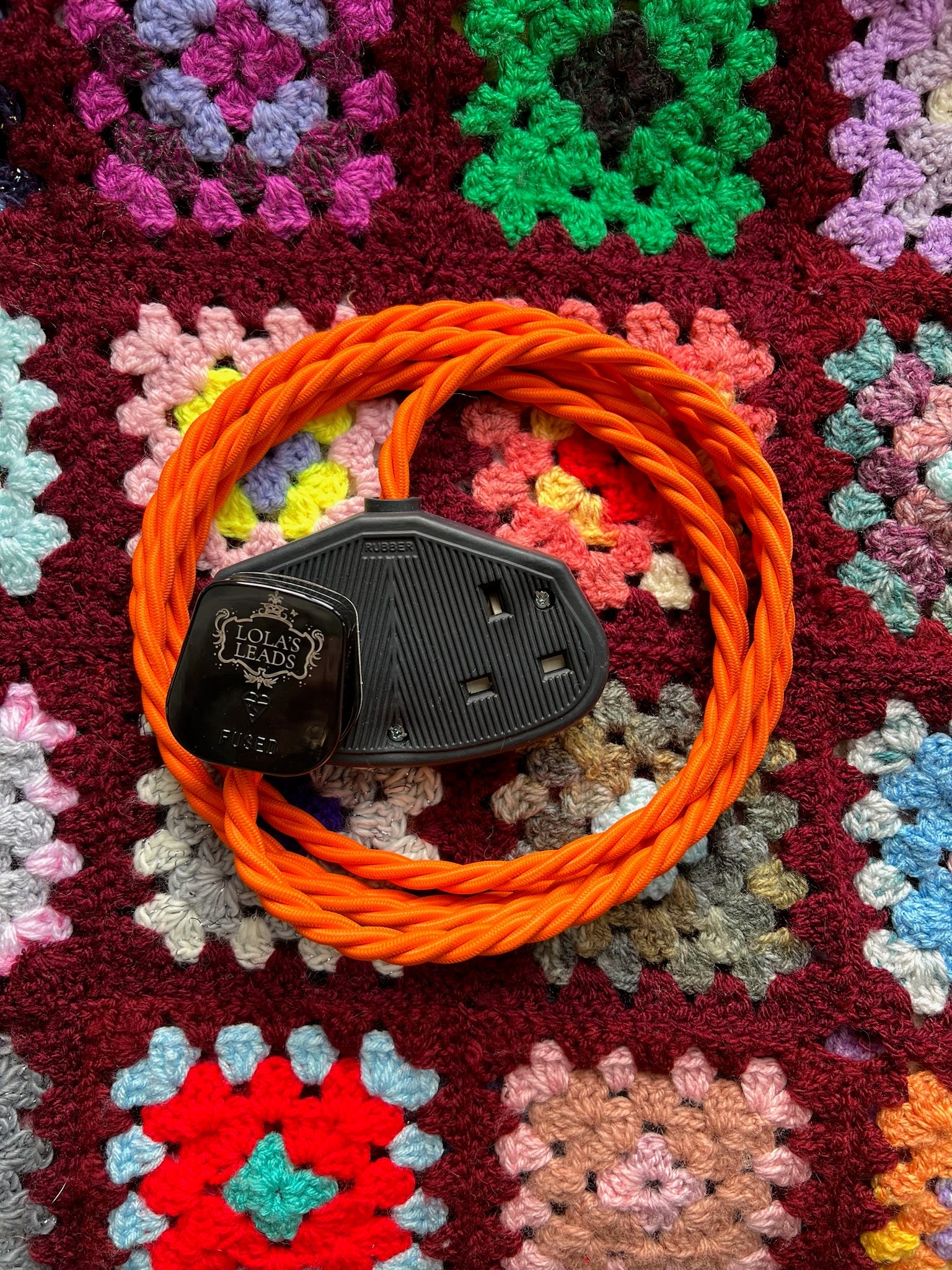 Pumpkin - Lola's Leads Fabric Extension Cable