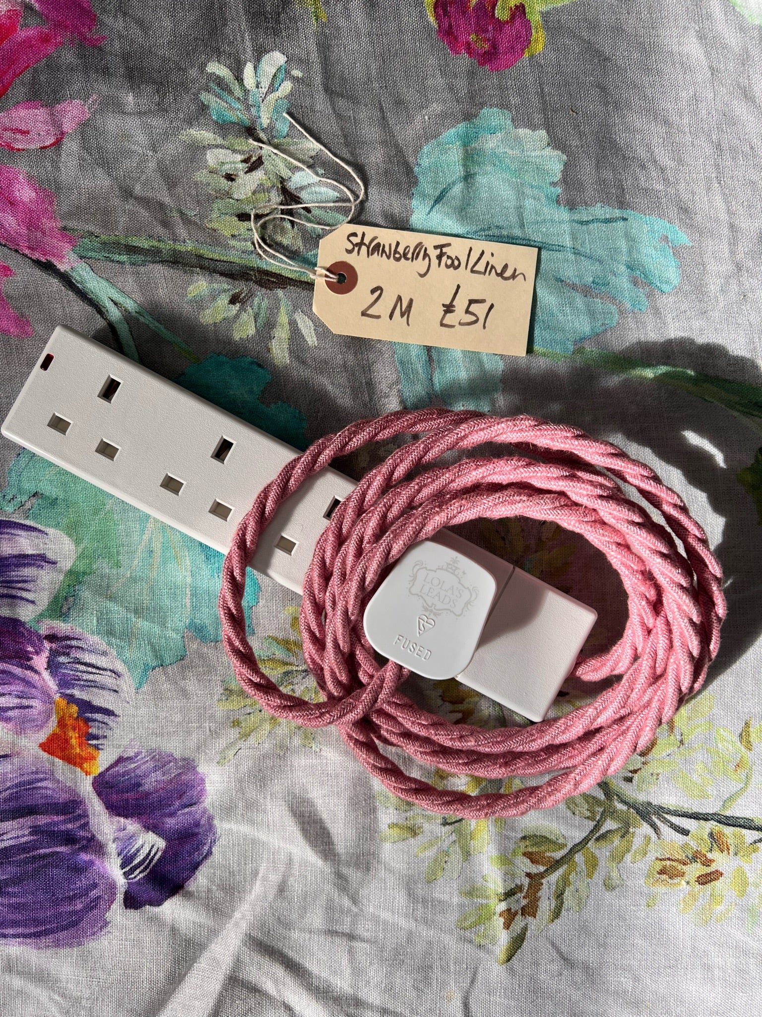 Pink Fabric Extension Cable