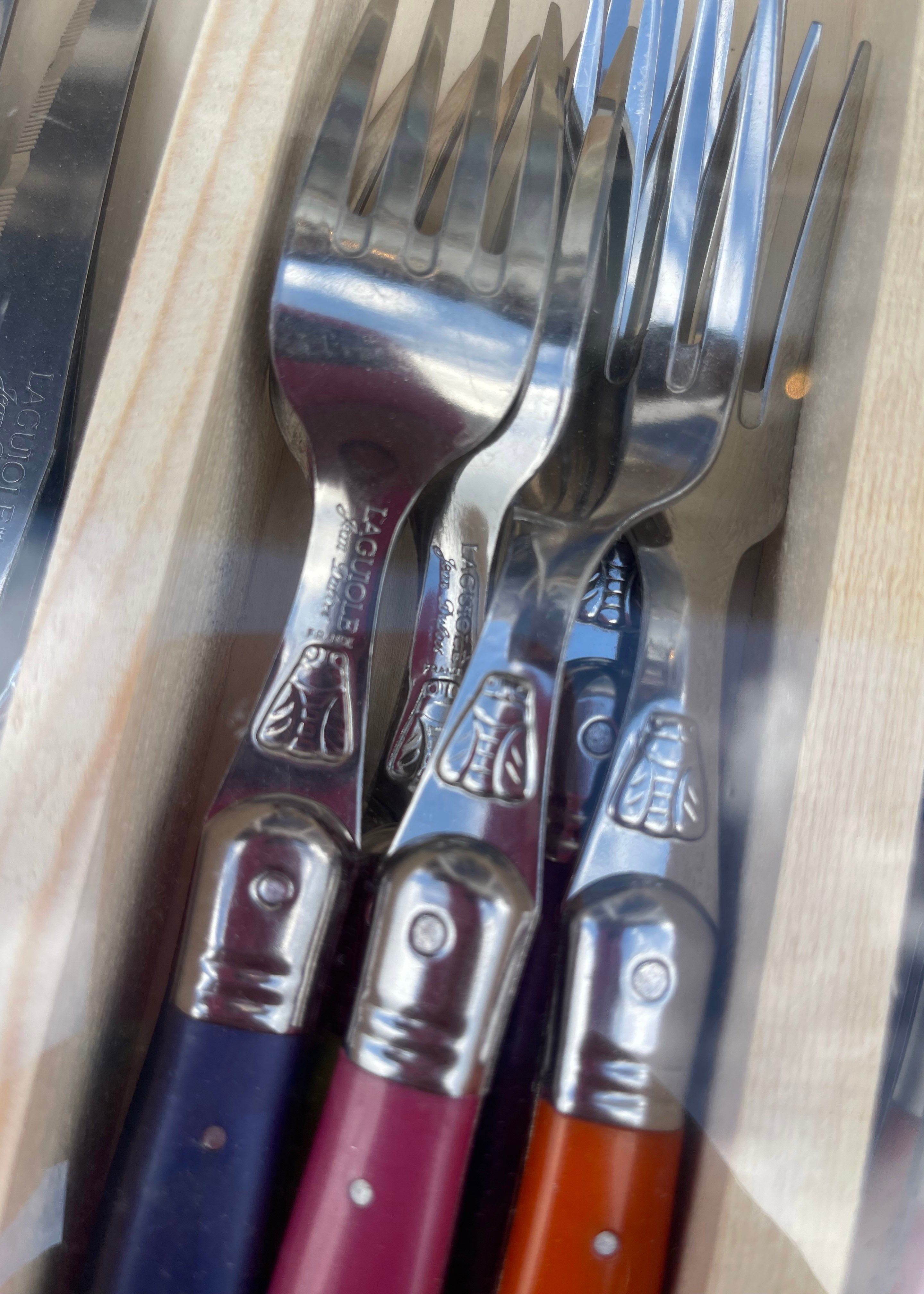 Laguiole 24 Piece Cutlery Set - Multi-coloured