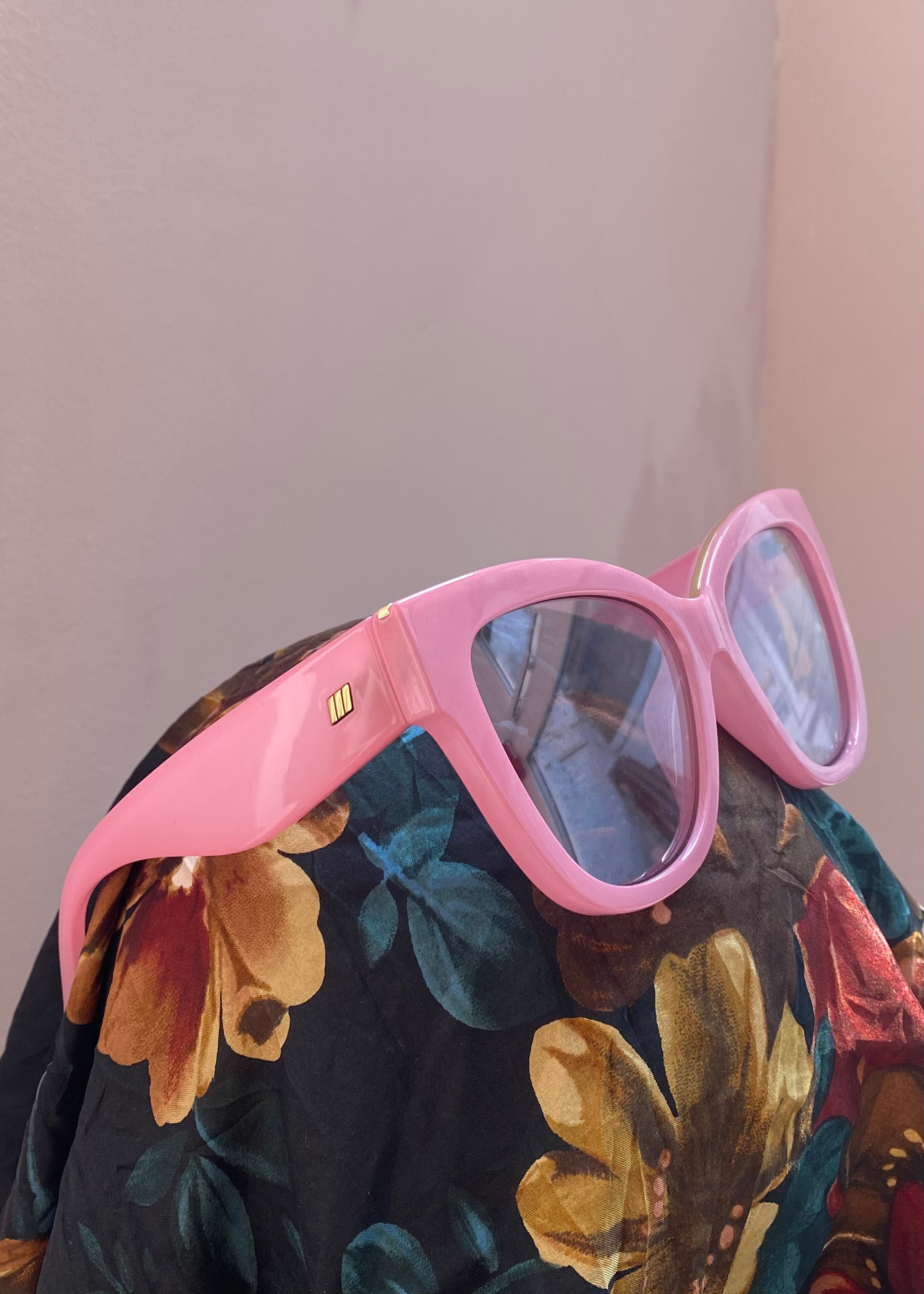 Le Specs Pink Cat Eye Sunglasses