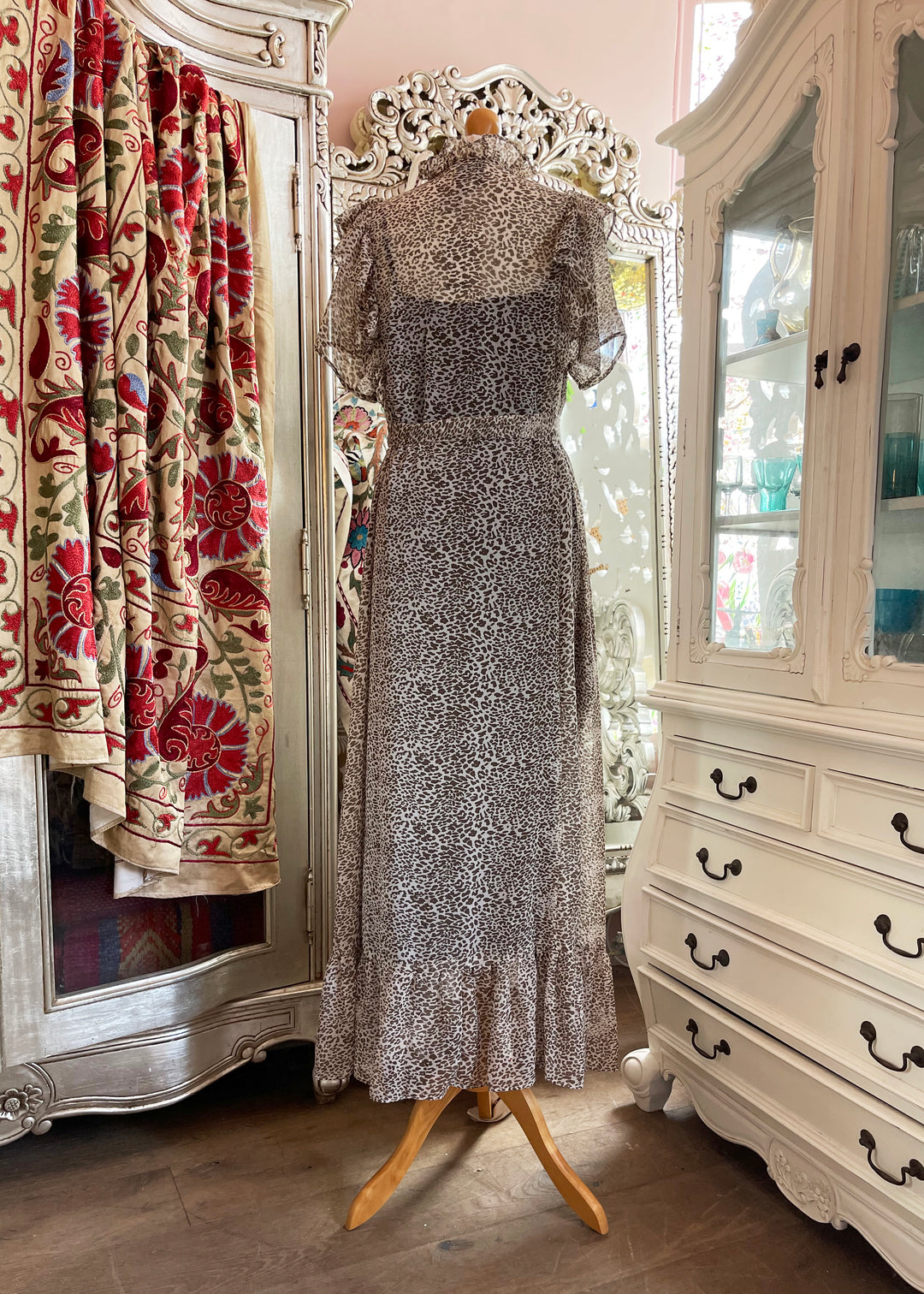 Lolly’s Laundry Leopard High Collar Dress