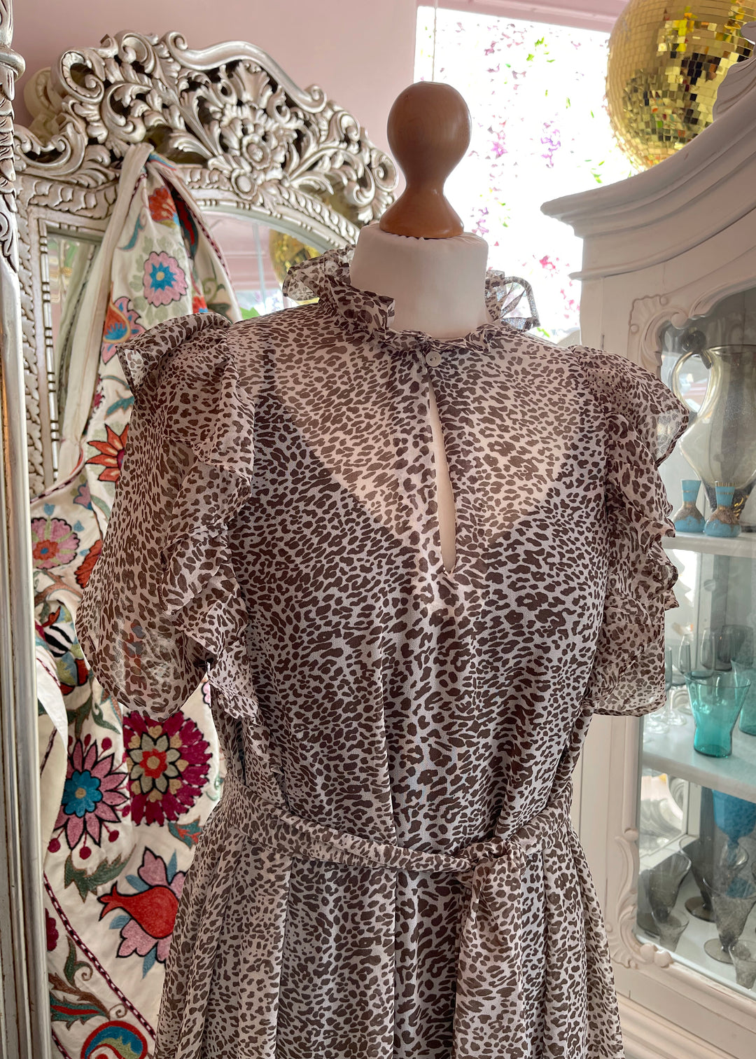 Lolly’s Laundry Leopard High Collar Dress
