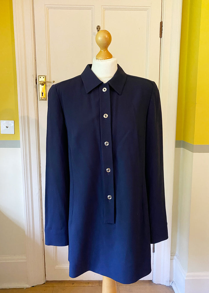 Louis Féraud Navy Oversized Shirt
