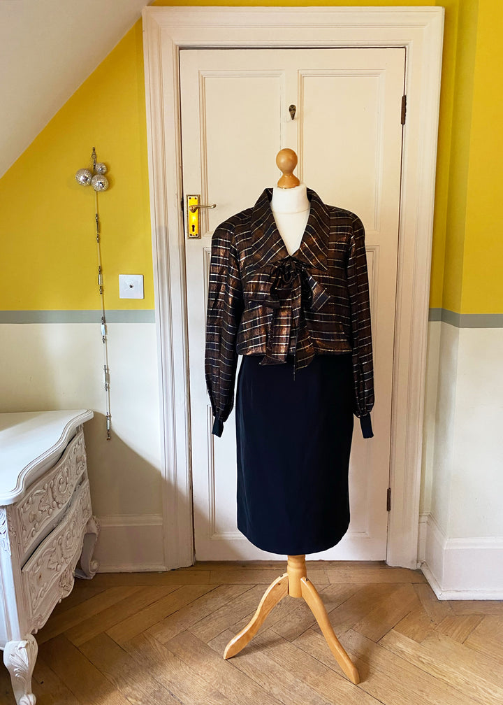 Louis Féraud Vintage Metallic Blouse