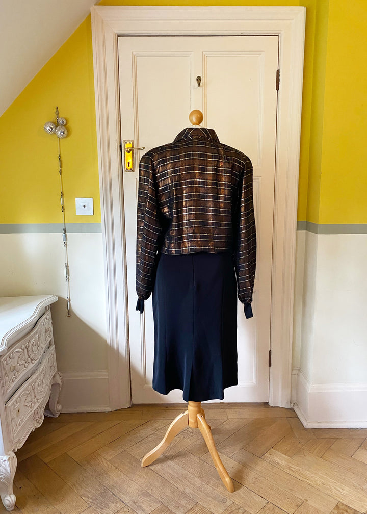 Louis Féraud Vintage Metallic Blouse