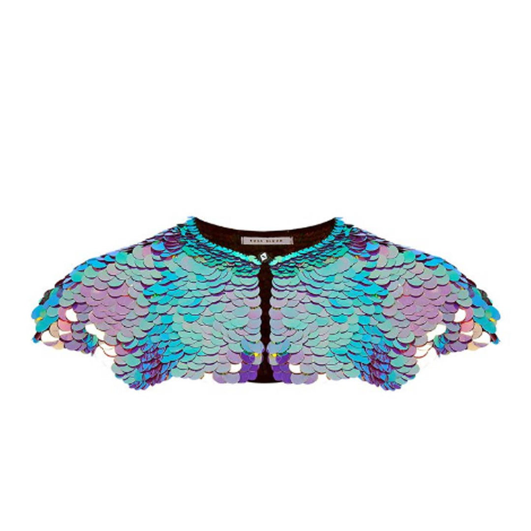 Rosa Bloom Sequin Cape