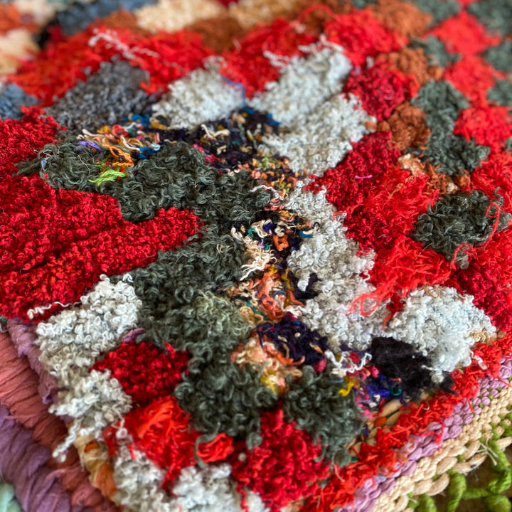 Multi-coloured Boucherouite Moroccan Rug