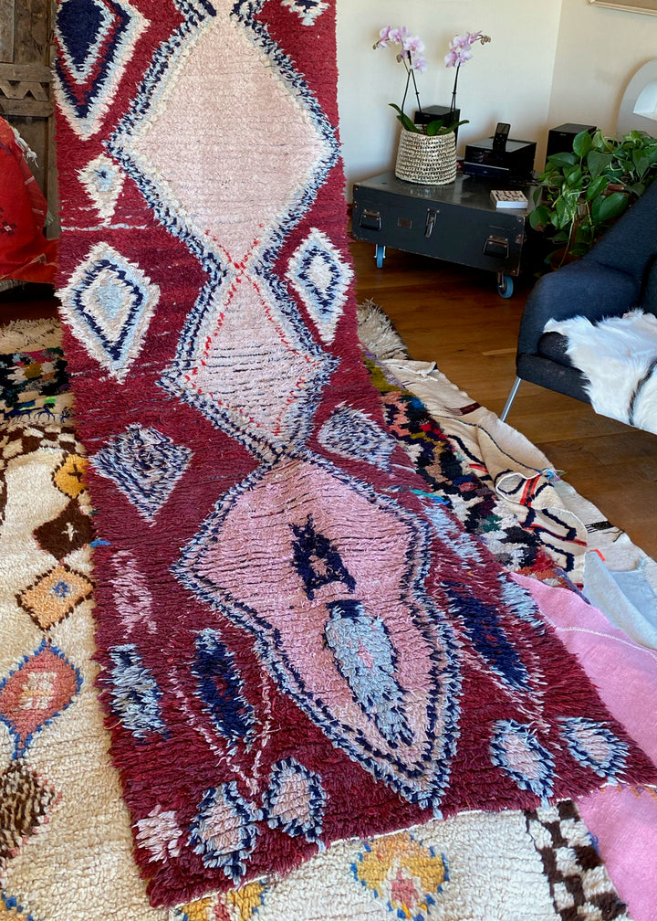 Vintage Azilal Berber Rug Runner