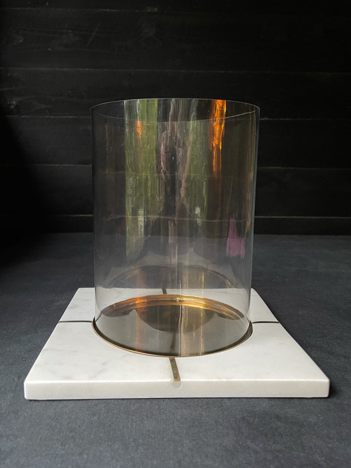 Marble &amp; Brass Candle Holder