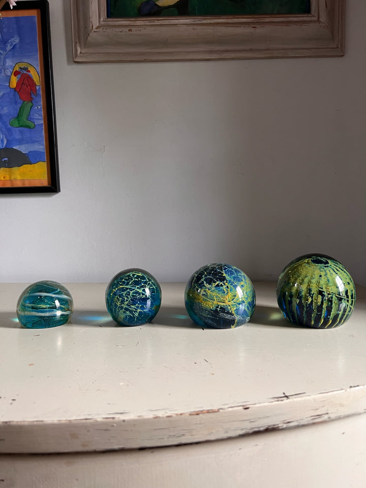 Mdina Mid Century Glass Paperweight - Sea Urchin