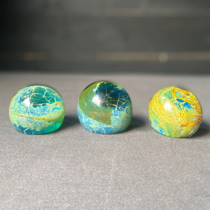 Mdina Mid Century Mini Sand &amp; Sea Globe Paperweights