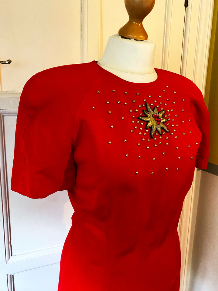 Mondi Red Embellished Dress