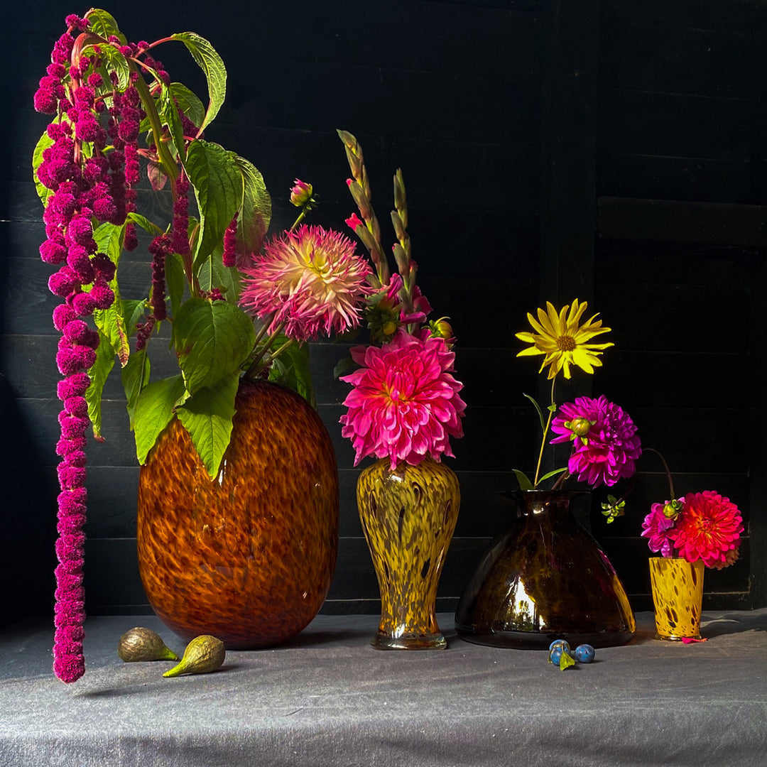 Murano Leopard Bouquet Vase