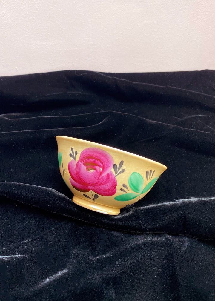 Floral Gold Vintage Uzbekistan Porcelain Small Bowl