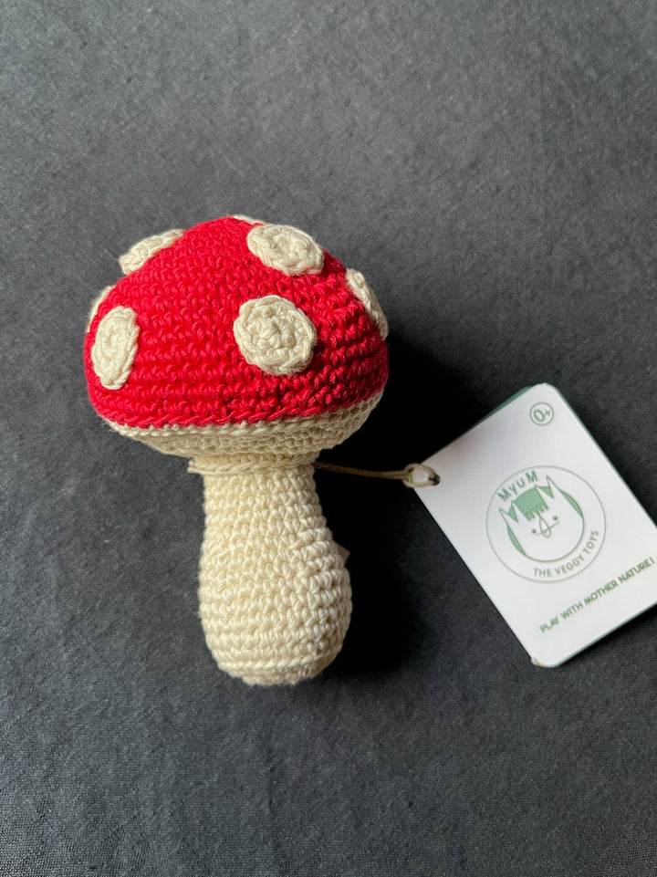 Crochet Mushroom Rattle