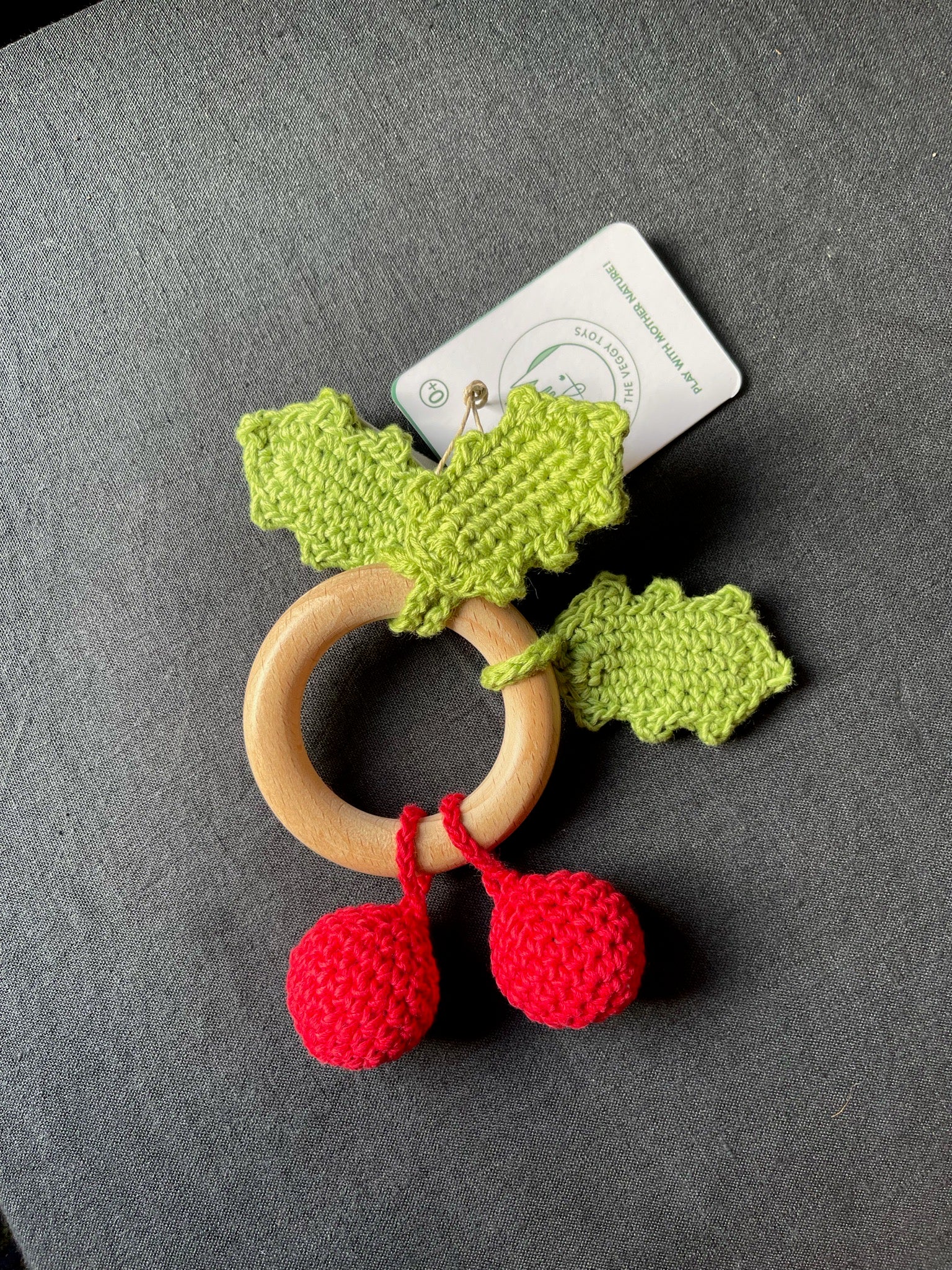 Crochet Holly Teether & Rattle