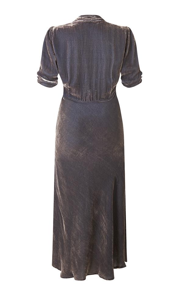 Sable Midi Dress Mink Silk Velvet