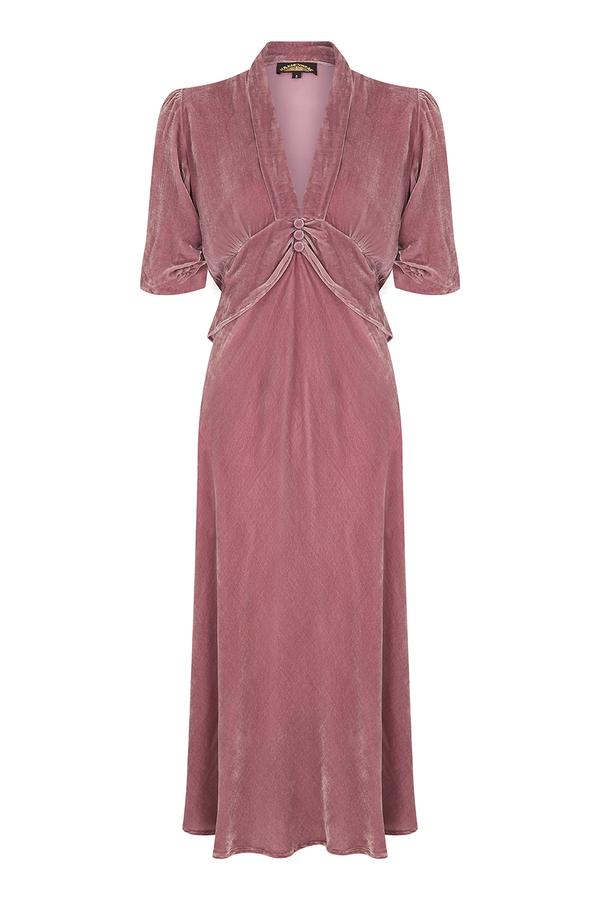 Sable Midi Dress Sweetpea Silk Velvet