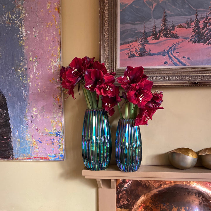 Petrol Slick Geometric Vase