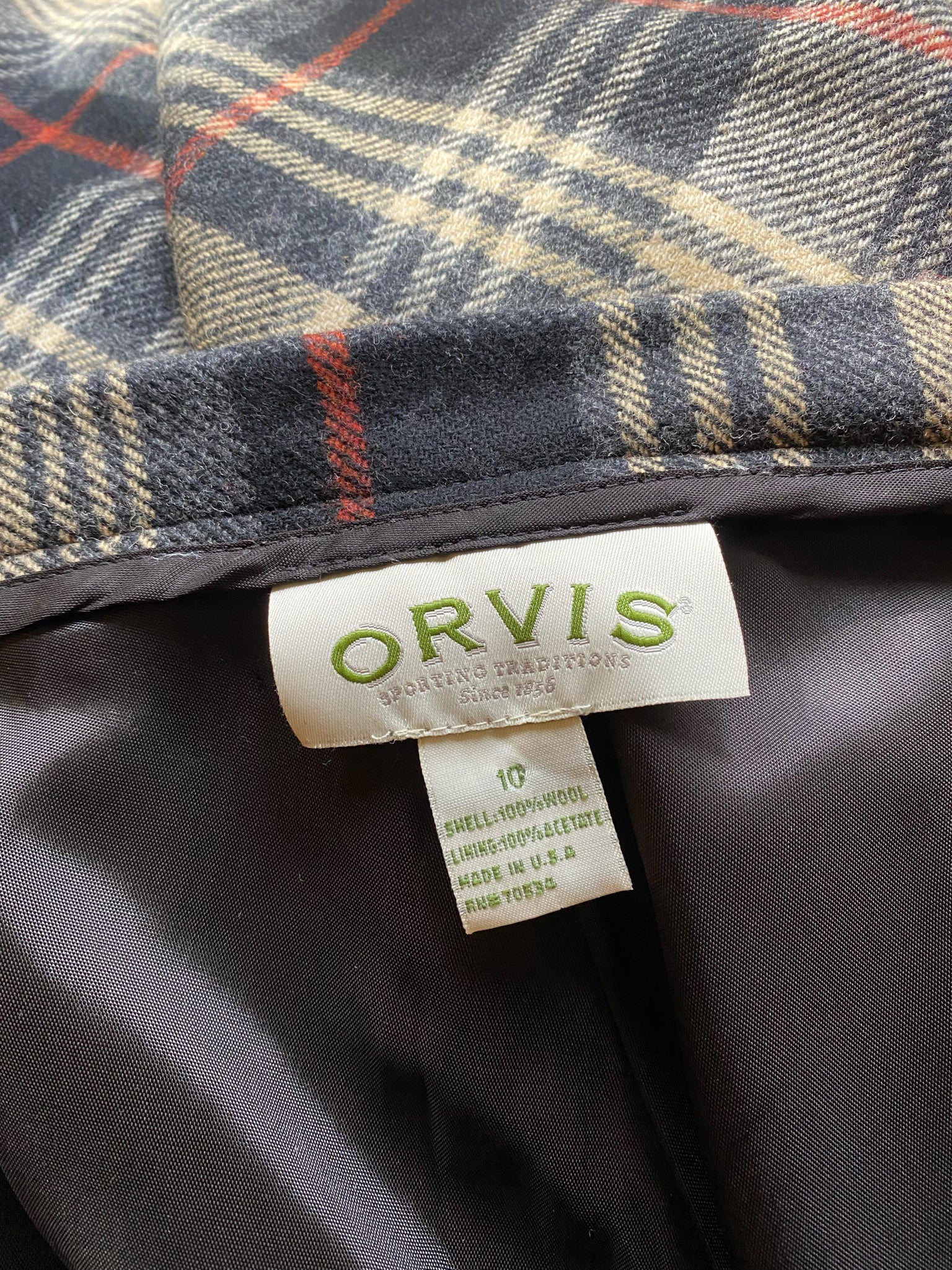 Orvis Tartan Woollen Skirt