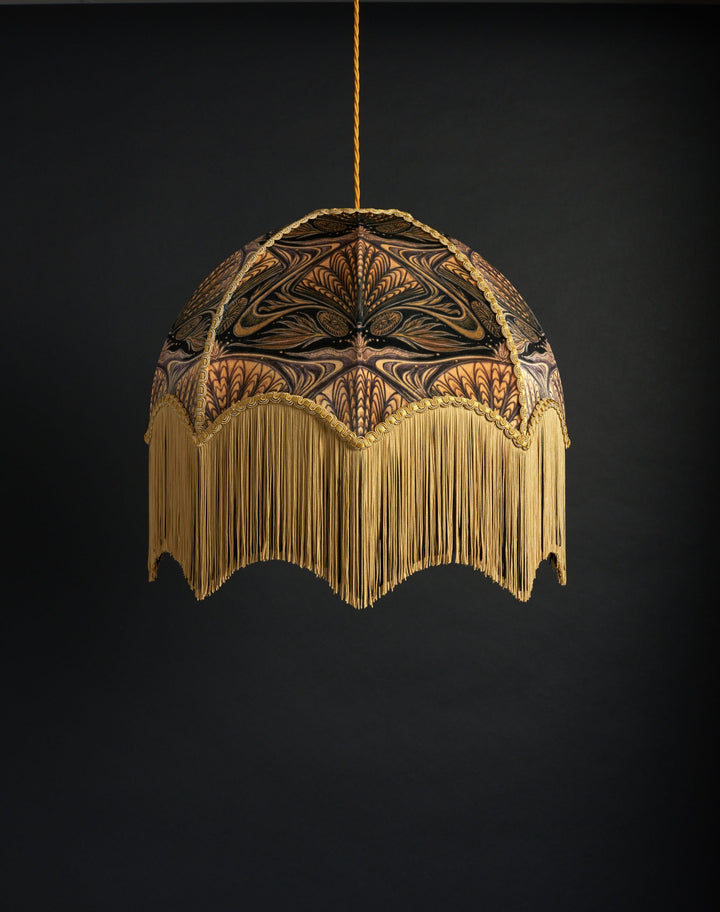 Oyster Fringe Lampshade