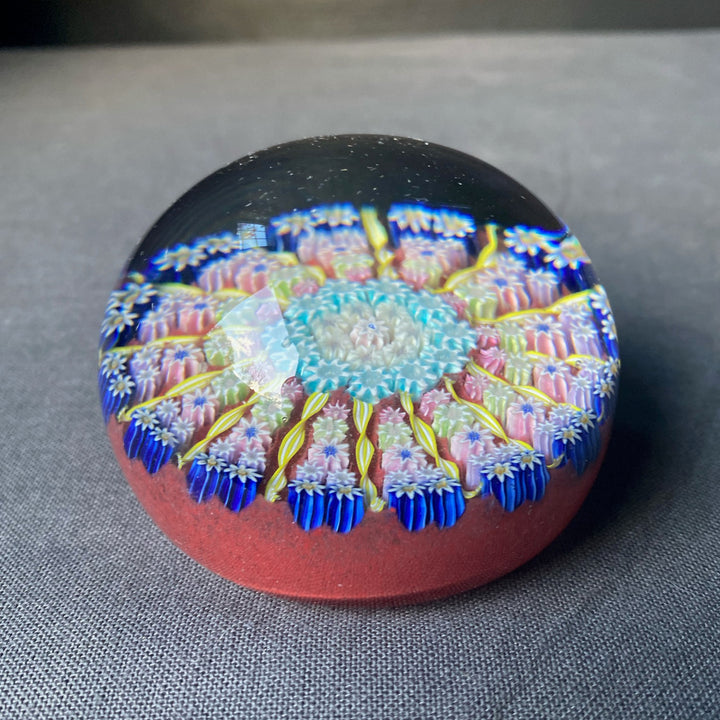 Murano Glass multi-coloured Millefiori Globe Paperweight