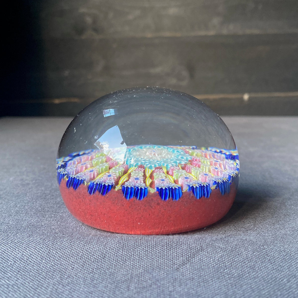 Murano Glass multi-coloured Millefiori Globe Paperweight