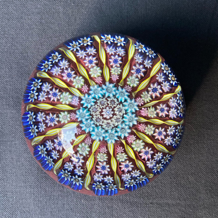 Murano Glass multi-coloured Millefiori Globe Paperweight