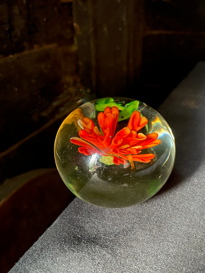 Red Flower Paperweight