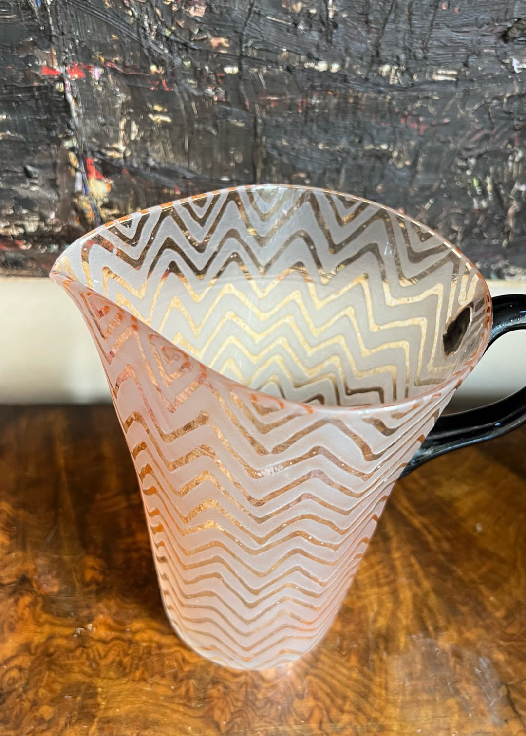 Peach Chevron Cocktail Jug