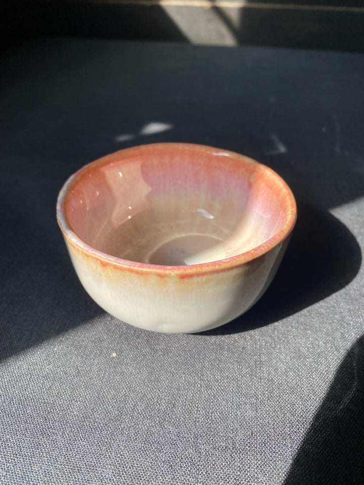 Pink Glaze Sugar Bowl