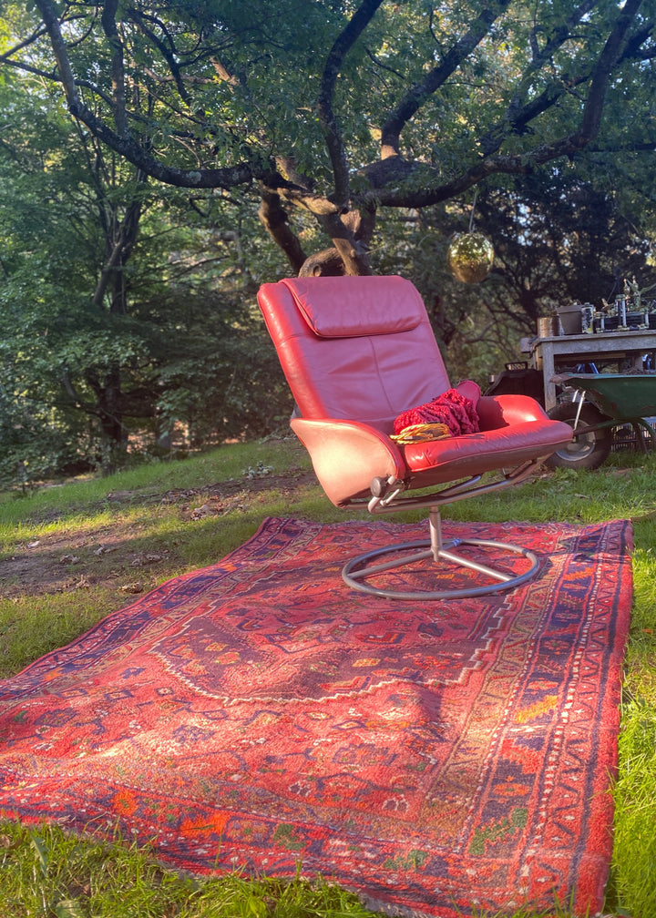 Vintage Persian Style Red Rug