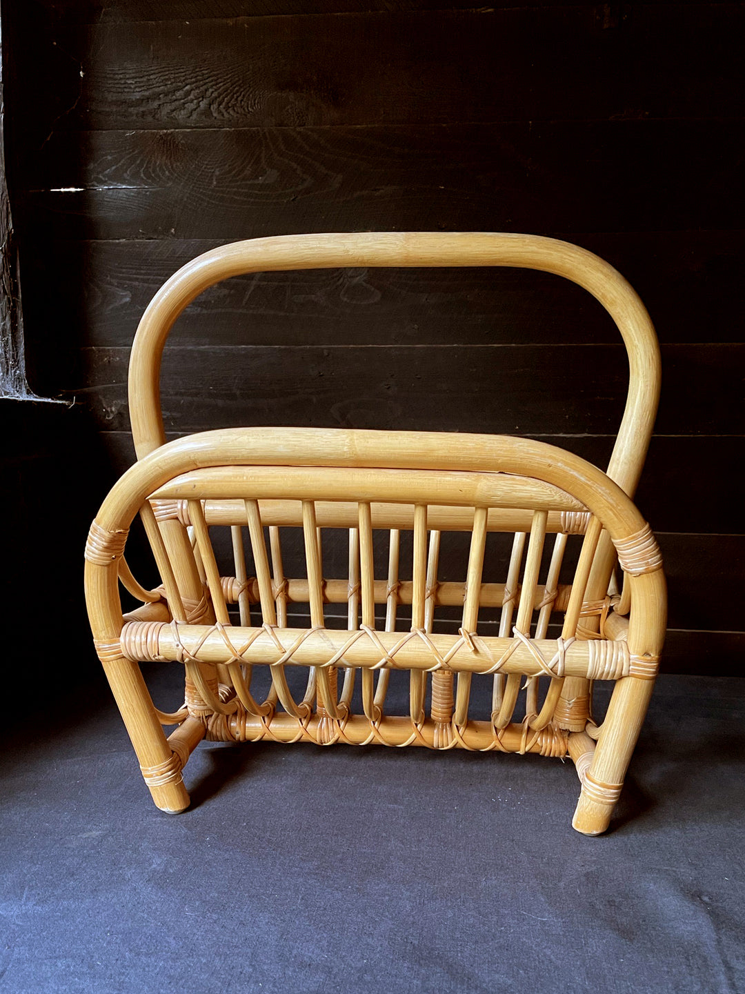 Bamboo Rattan Magazine Rack