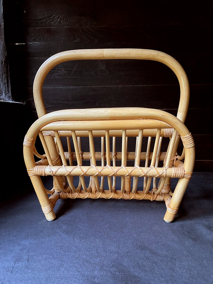 Bamboo Rattan Magazine Rack