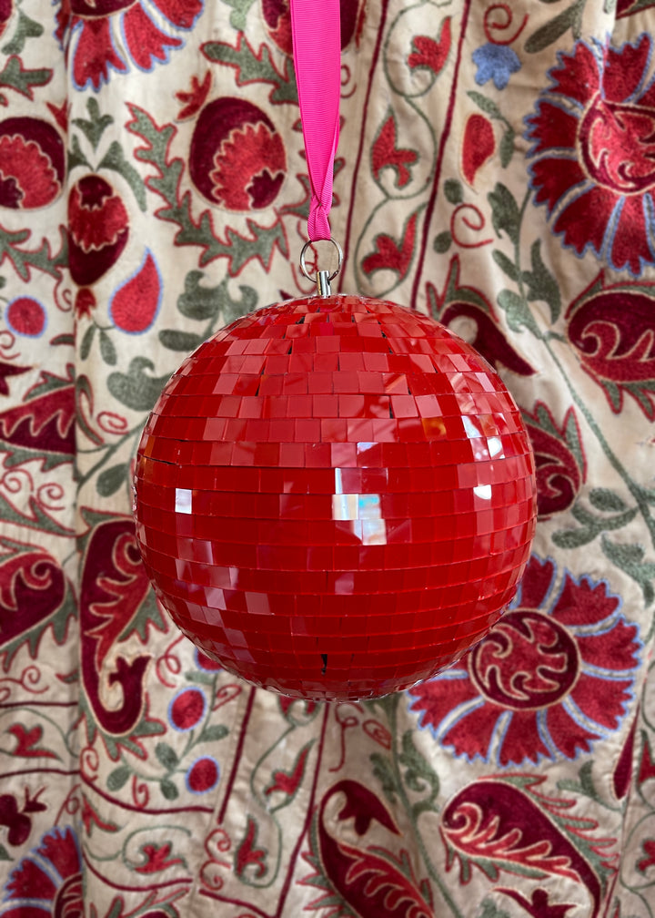 Red Glitter Disco Ball